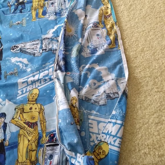 vintage 80s Empire Strikes Back twin duvet comforter cover & pillow case - Picture 4 of 9